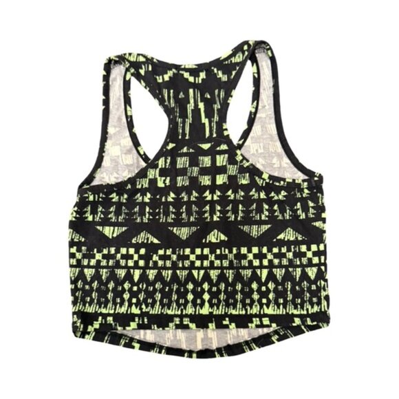 Bozzolo Black and Green Patterned Tank Top - Picture 2 of 3